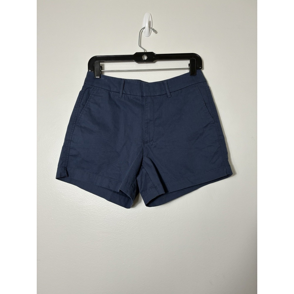 NEW Quince Organic Stretch Cotton Chino Shorts Black Size 4 Womens Casual Summer